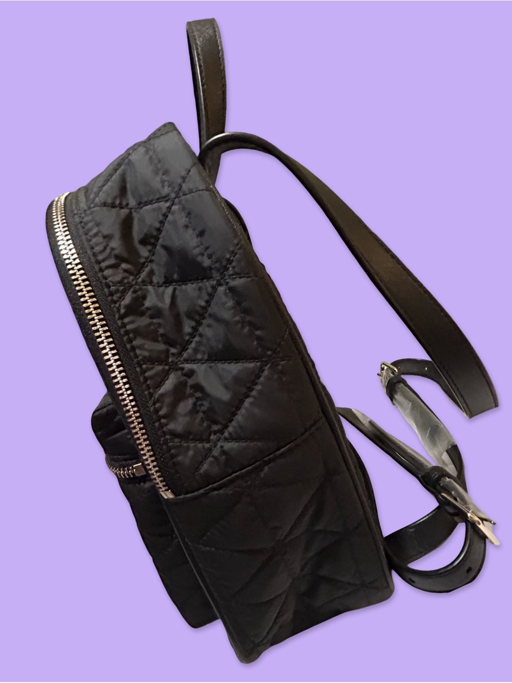 NWT KATE SPADE QUILTED BACKPACK,DIAMOND PATTERN, w/GOLD TONE HARDWARE.ADJUSTABLE - Picture 14 of 16